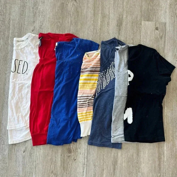 Womens Bundle of 7 Short Sleeve Shirts - M - Picture 1 of 8